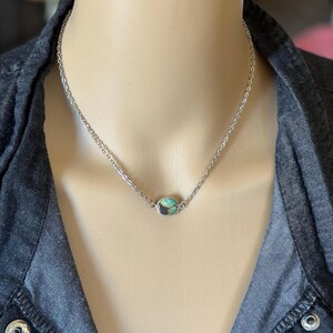 Silver and Turquoise Choker Necklace