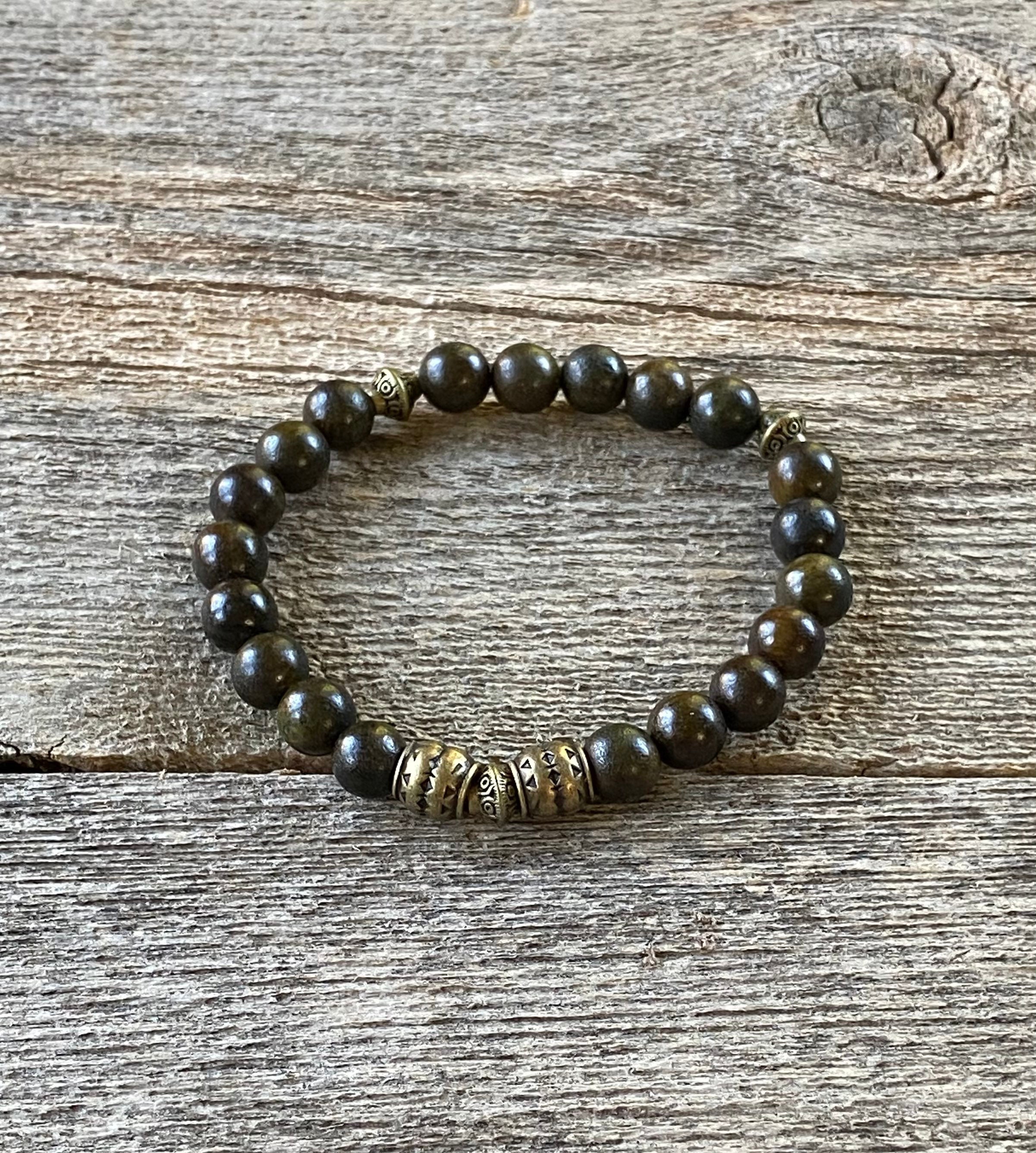 Mens Unisex Jewelry Bracelet Handmade Wood Sustainable Brown Etsy