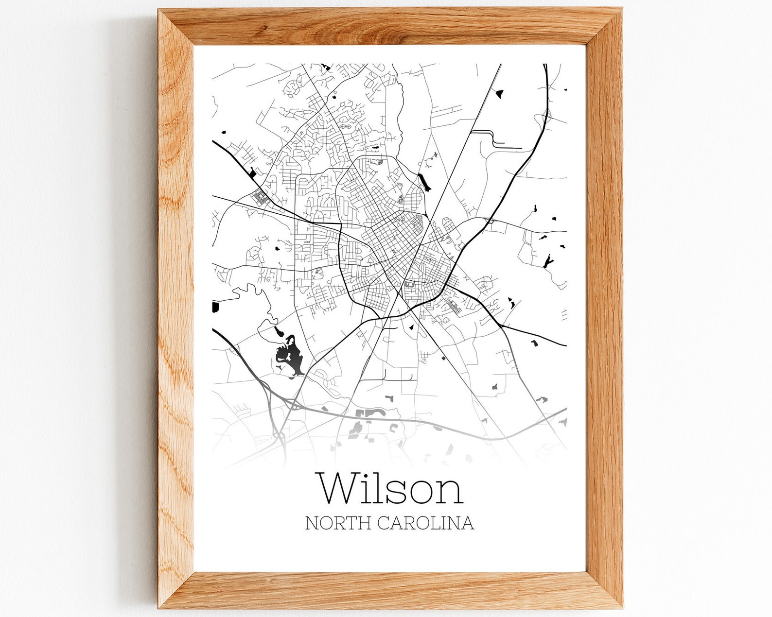 Wilson Map INSTANT DOWNLOAD Wilson North Carolina City Map  Etsy