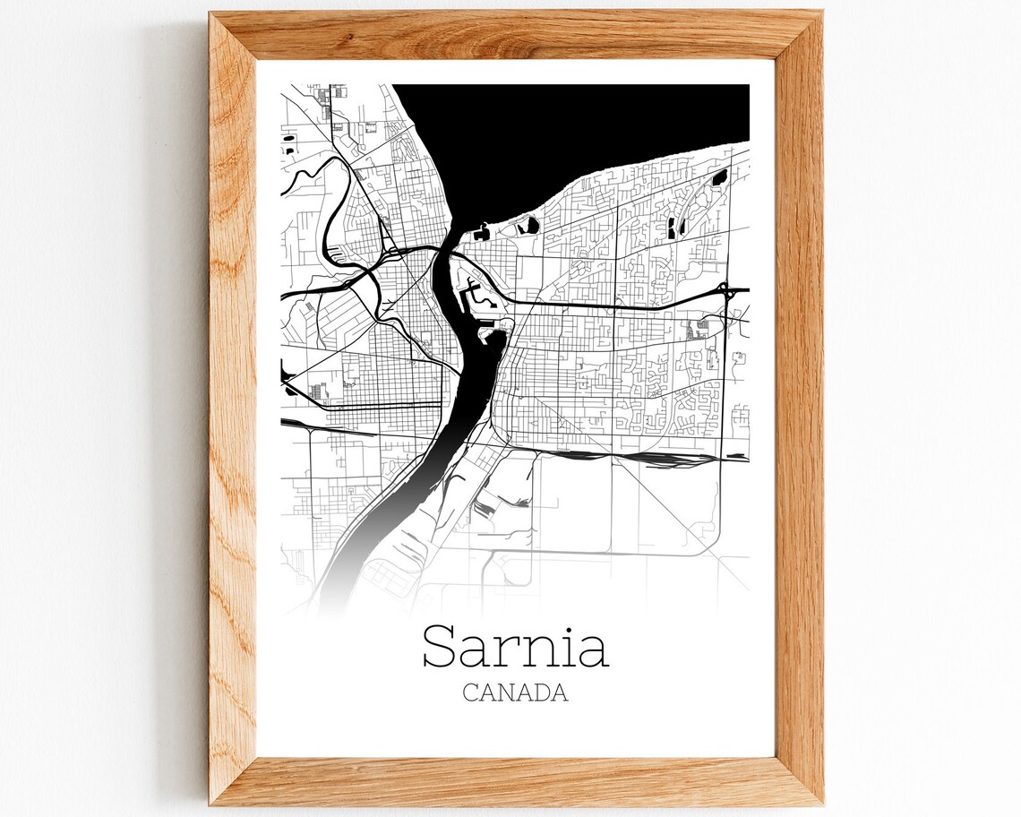 Sarnia Map INSTANT DOWNLOAD Sarnia Canada City Map Printable | Etsy