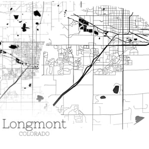 Longmont Map INSTANT DOWNLOAD Longmont Colorado City Map | Etsy