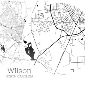 Wilson Map INSTANT DOWNLOAD Wilson North Carolina City Map  Etsy