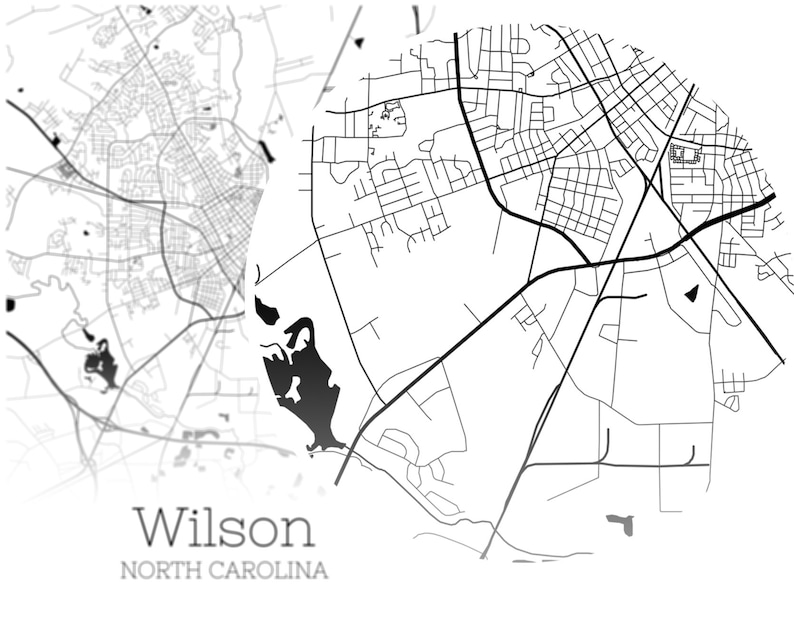 Wilson Map INSTANT DOWNLOAD Wilson North Carolina City Map  Etsy