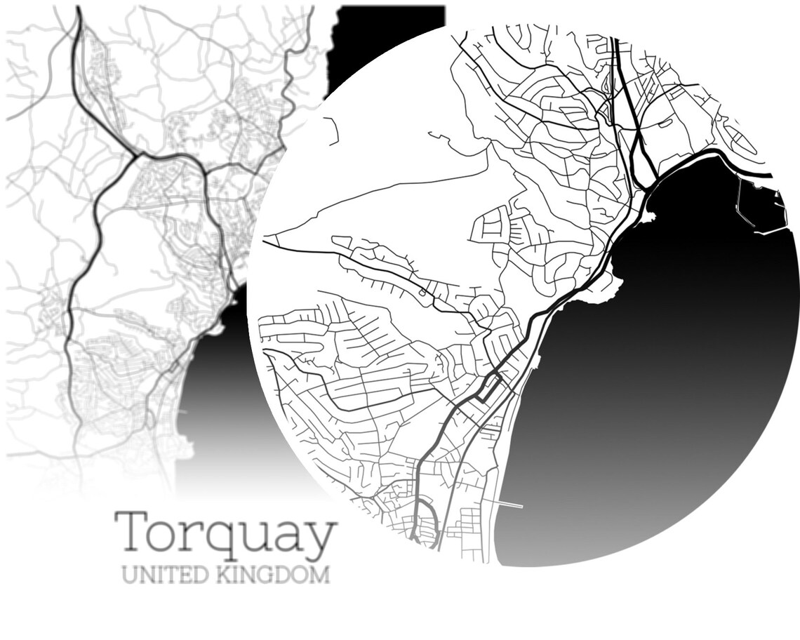Torquay Map INSTANT DOWNLOAD Torquay United Kingdom City Map Etsy