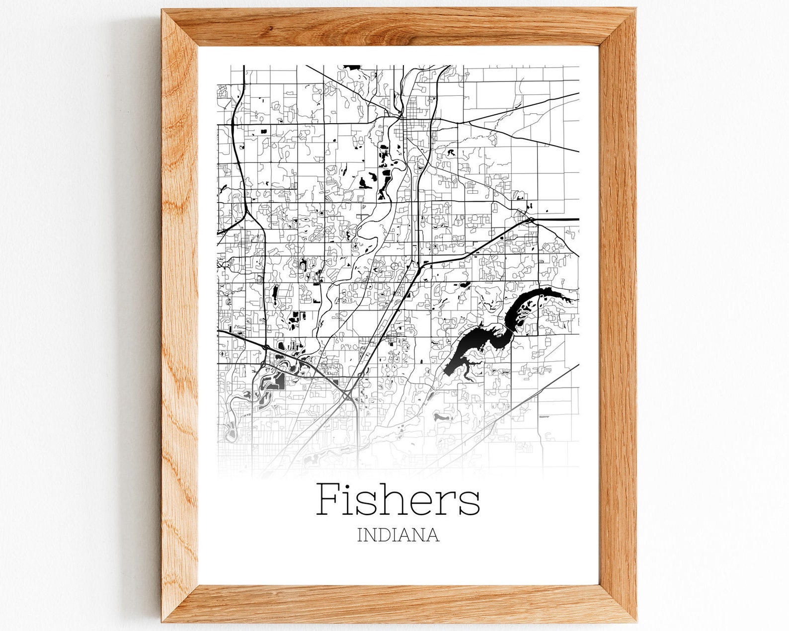 Fishers Map INSTANT DOWNLOAD Fishers Indiana City Map Etsy