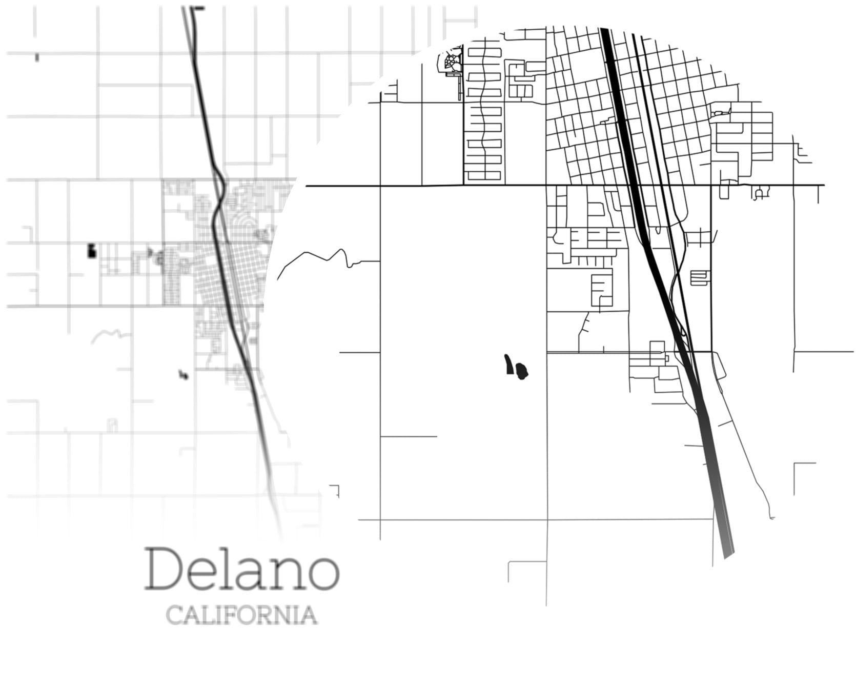 Delano Map INSTANT DOWNLOAD Delano California City Map Etsy