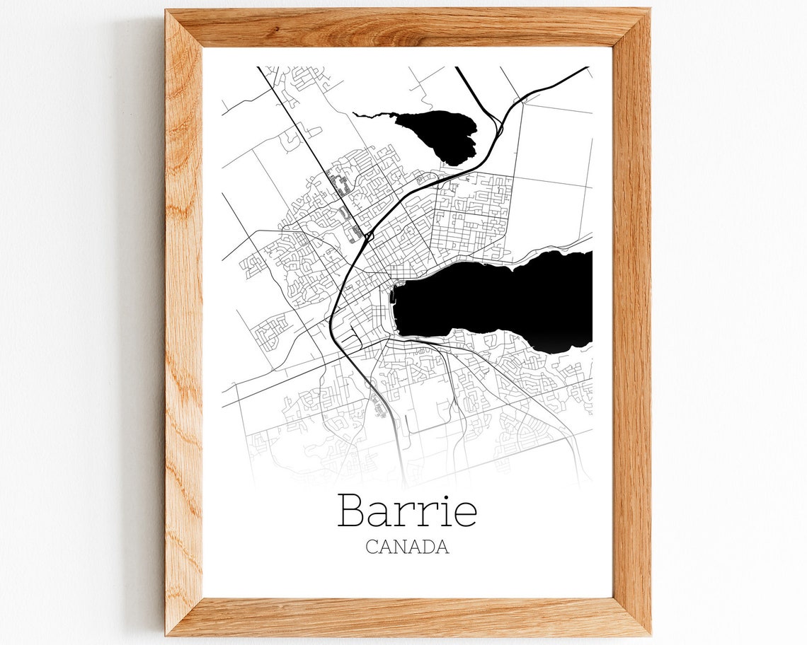 Barrie Map INSTANT DOWNLOAD Barrie Canada City Map Printable Etsy