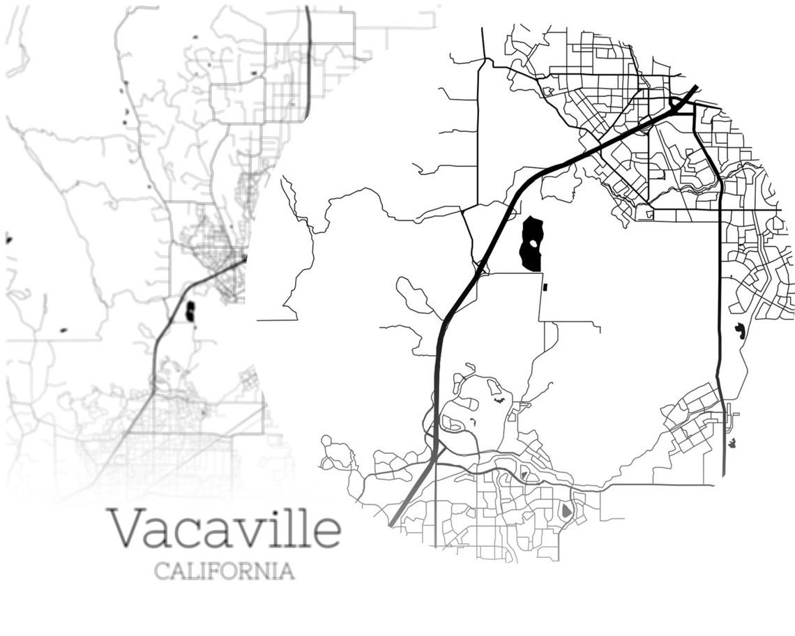 Vacaville Map INSTANT DOWNLOAD Vacaville California City Map | Etsy