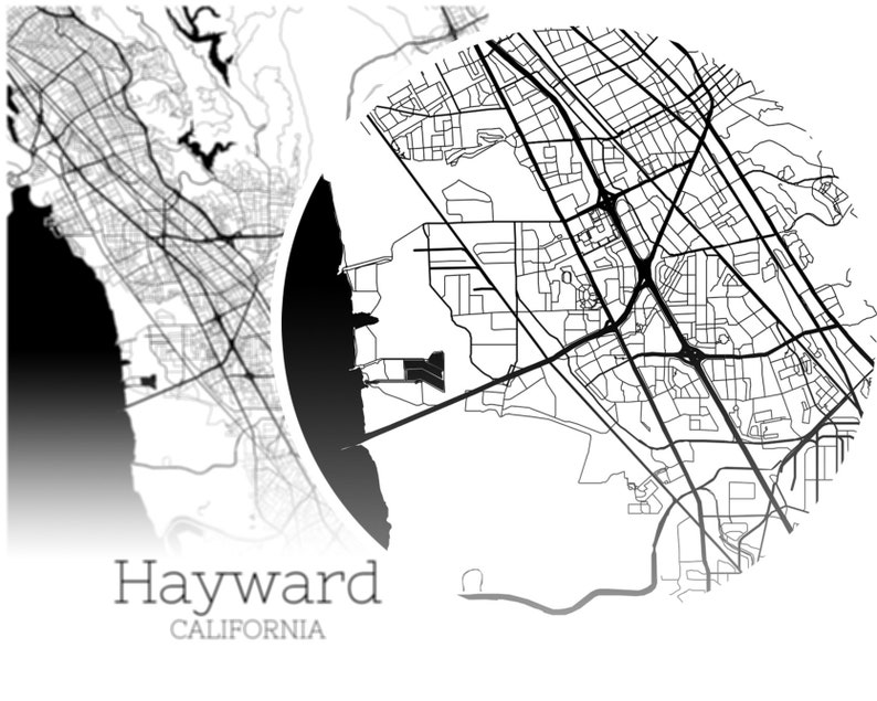 Hayward California Map Topographic Map of Usa with States