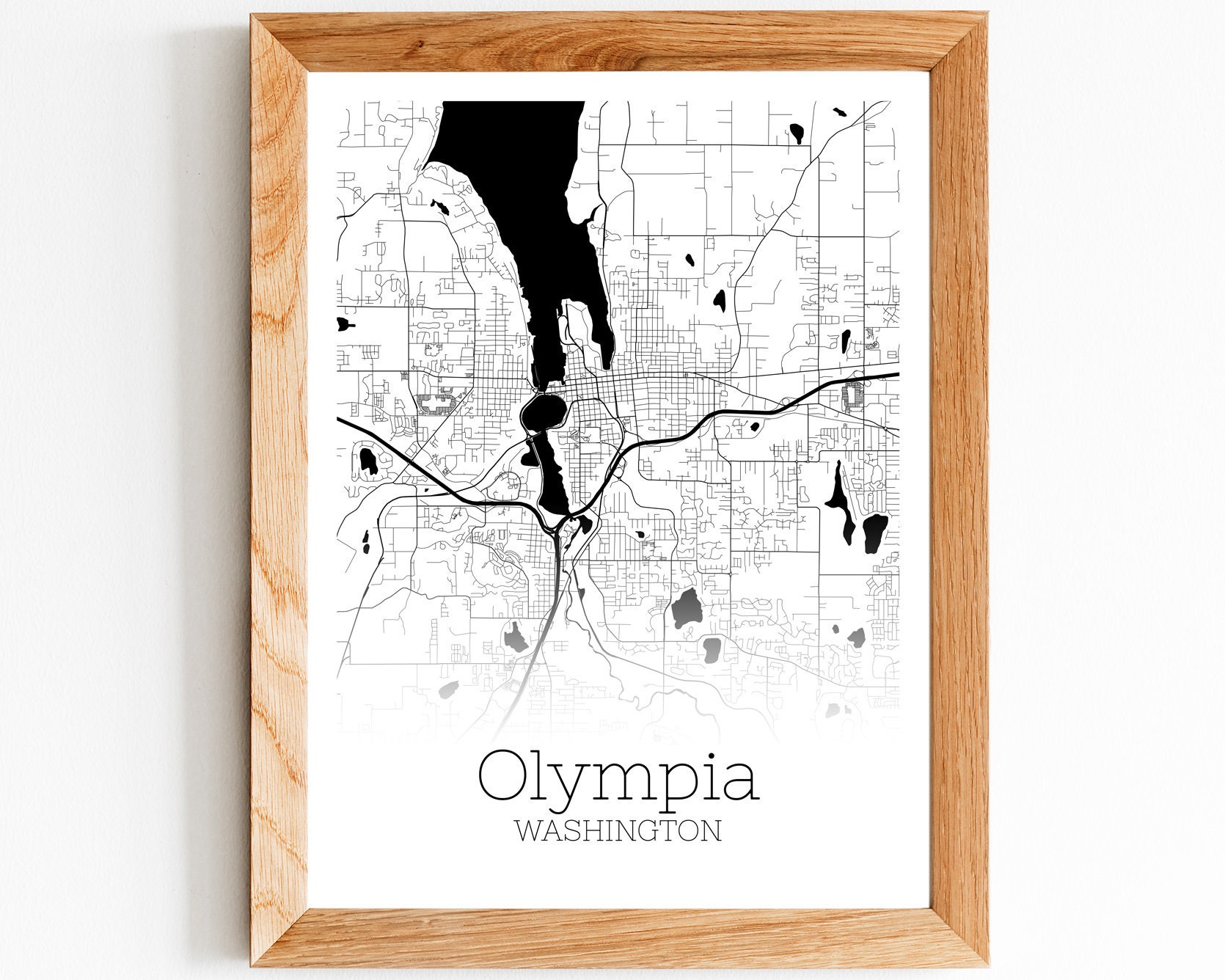 Olympia Kaart INSTANT DOWNLOAD Olympia Washington City Map Etsy