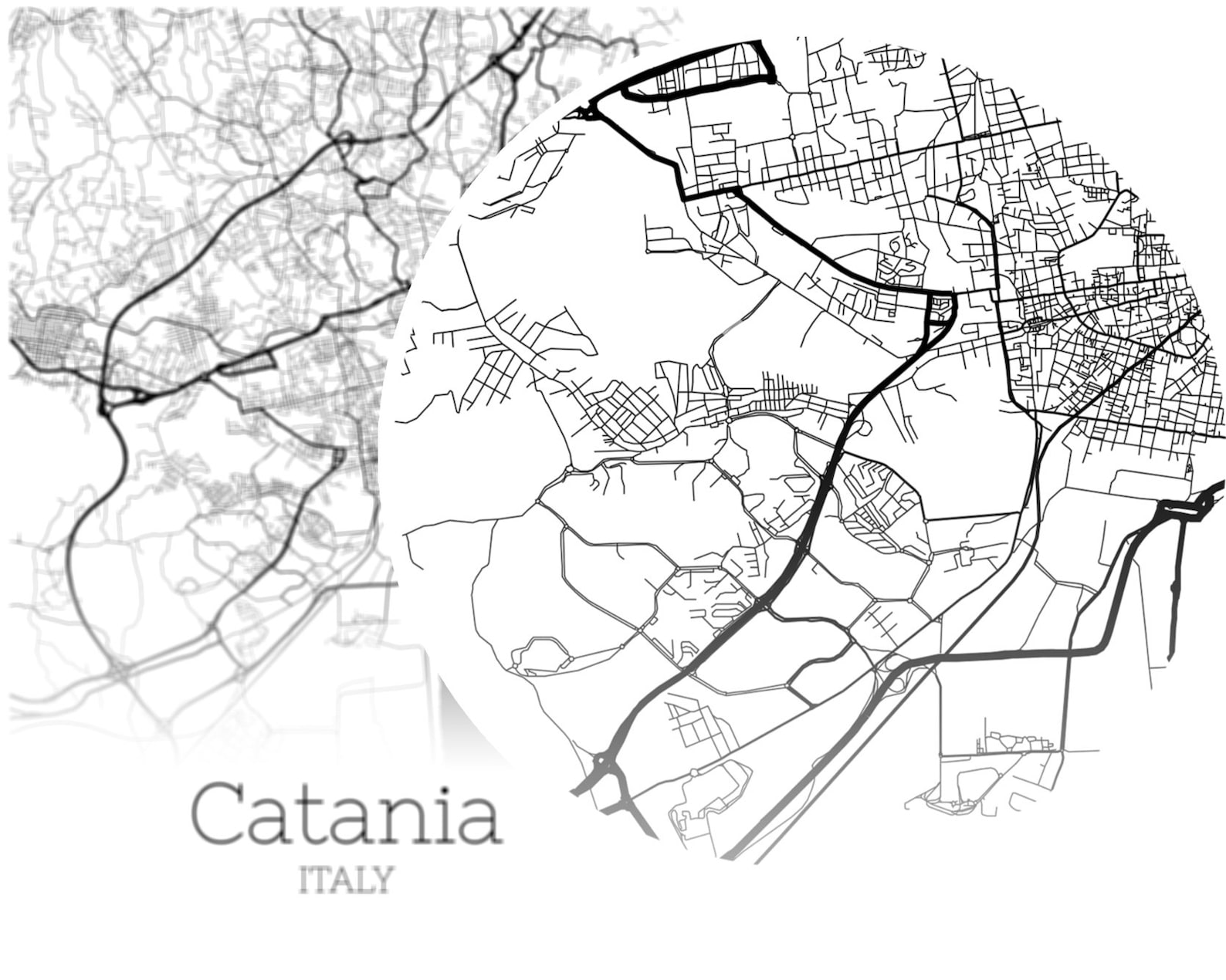 Catania Map INSTANT DOWNLOAD Catania - Il 1588xN.1995024006 3wv7