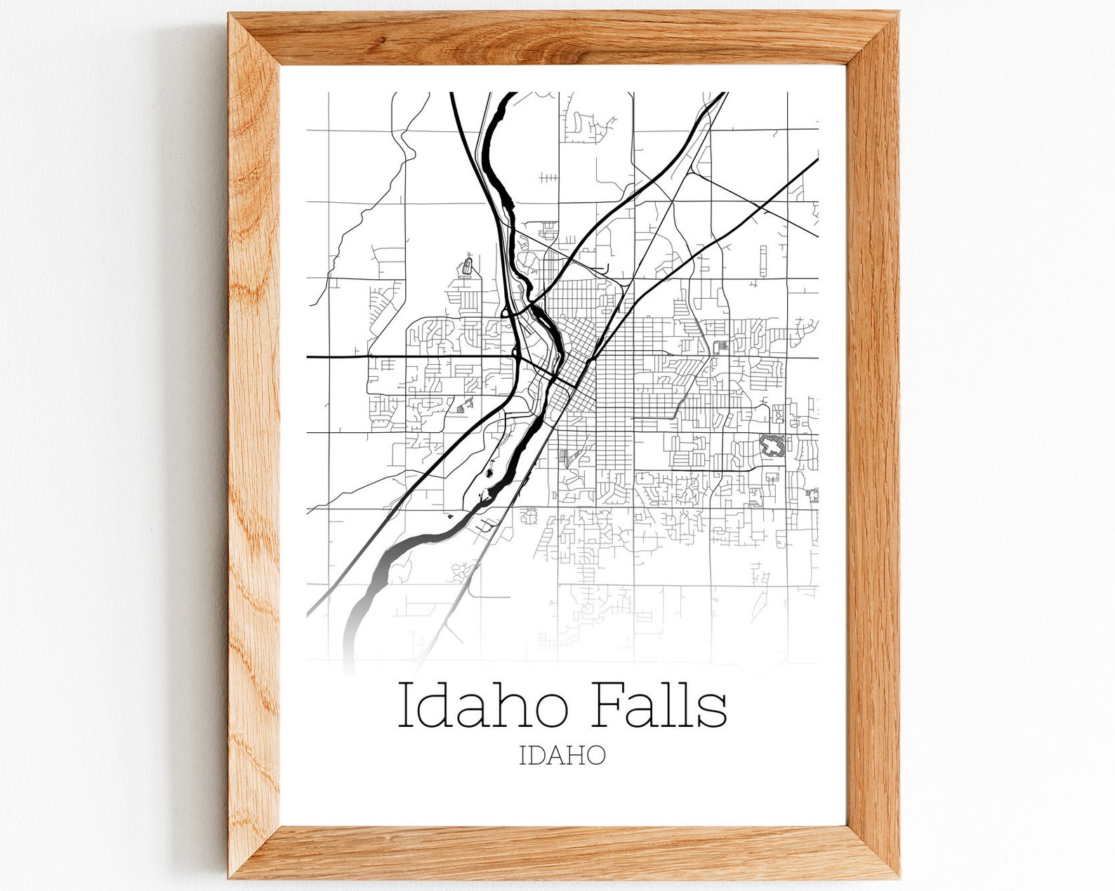 Idaho Falls Map INSTANT DOWNLOAD Idaho Falls Idaho City Map Etsy