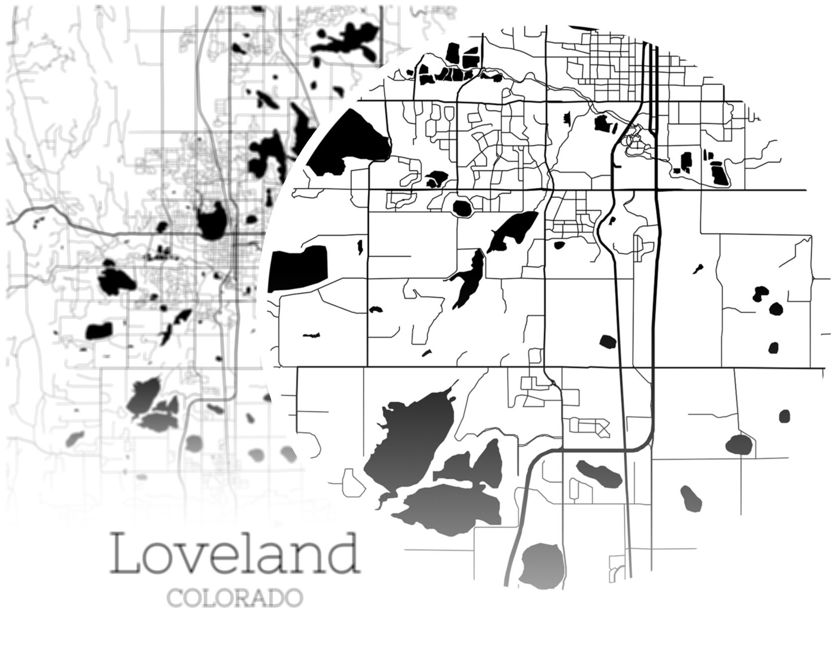Loveland Map INSTANT DOWNLOAD Loveland Colorado City Map | Etsy