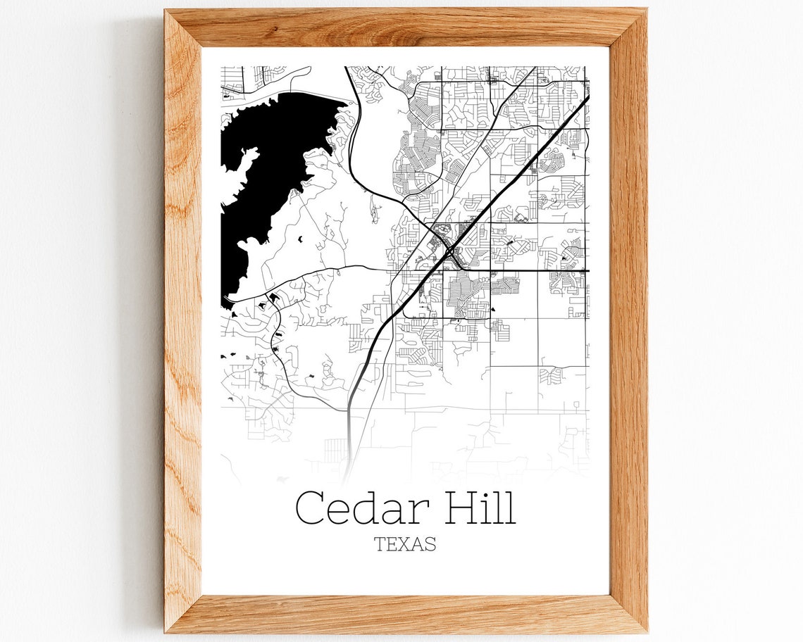 Cedar Hill Map INSTANT DOWNLOAD Cedar Hill Texas City Map Etsy