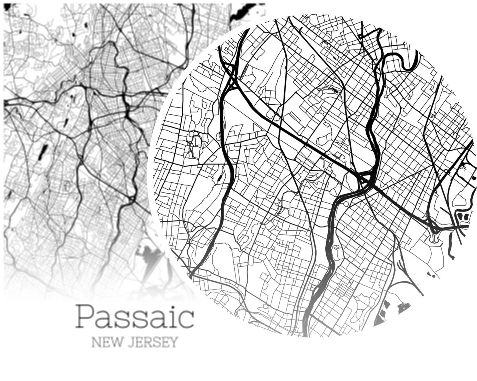 Passaic Map INSTANT DOWNLOAD Passaic New Jersey City Map Etsy