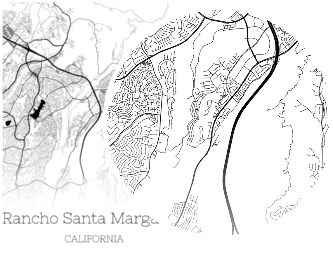 Rancho Santa Margarita Map INSTANT DOWNLOAD Rancho Santa Etsy