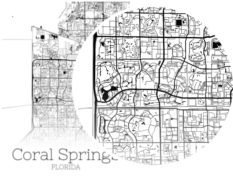 Coral Springs Map INSTANT DOWNLOAD - Il 794xN.1971996075 49uv 