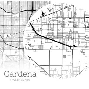 Gardena Map INSTANT DOWNLOAD Gardena California City Map  Etsy