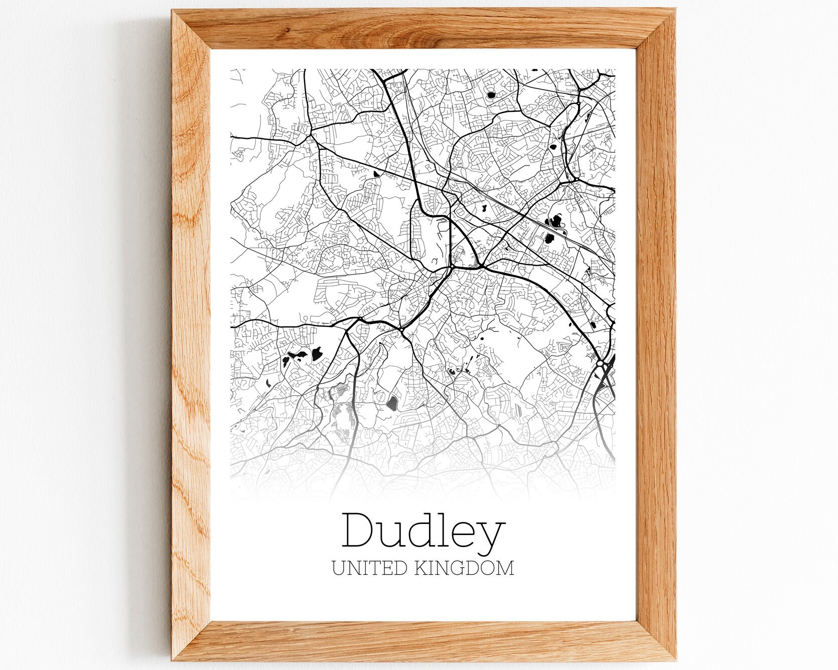 Dudley Map INSTANT DOWNLOAD Dudley United Kingdom City Map Etsy