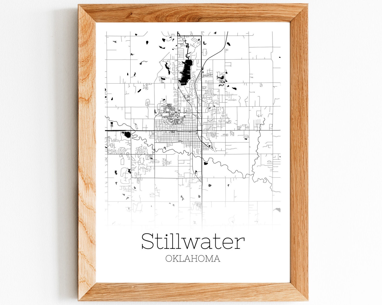 Stillwater Map INSTANT DOWNLOAD Stillwater Oklahoma City Map | Etsy