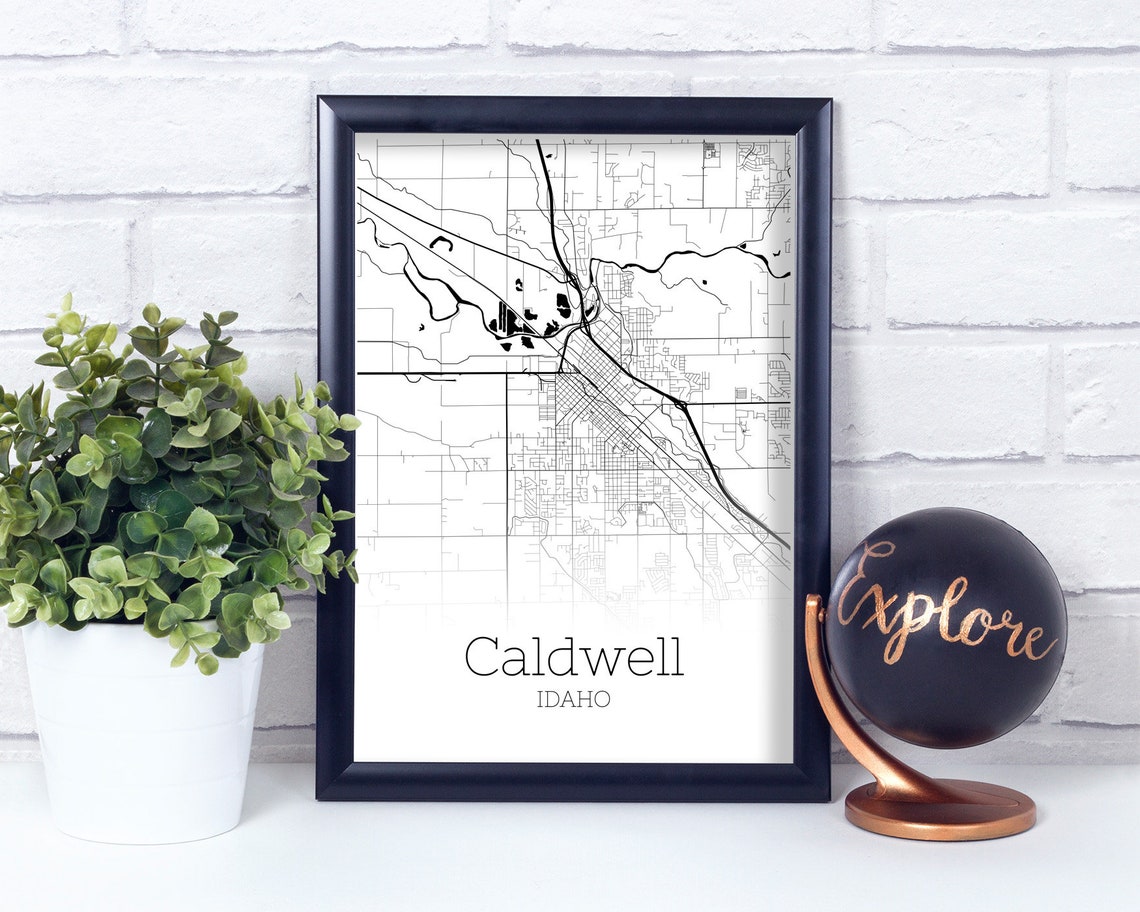 Caldwell Map INSTANT DOWNLOAD Caldwell Idaho City Map  Etsy