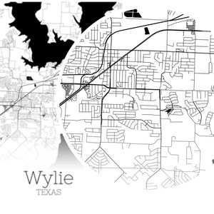 Wylie Map INSTANT DOWNLOAD Wylie Texas City Map Printable  Etsy