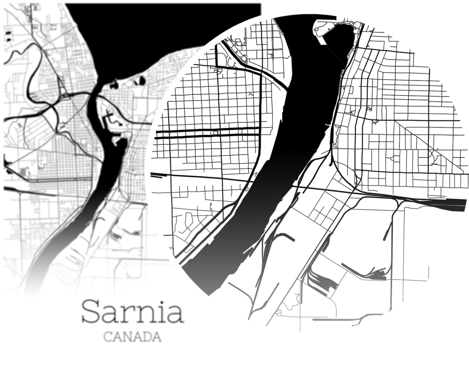 Sarnia Map INSTANT DOWNLOAD Sarnia Canada City Map Printable | Etsy