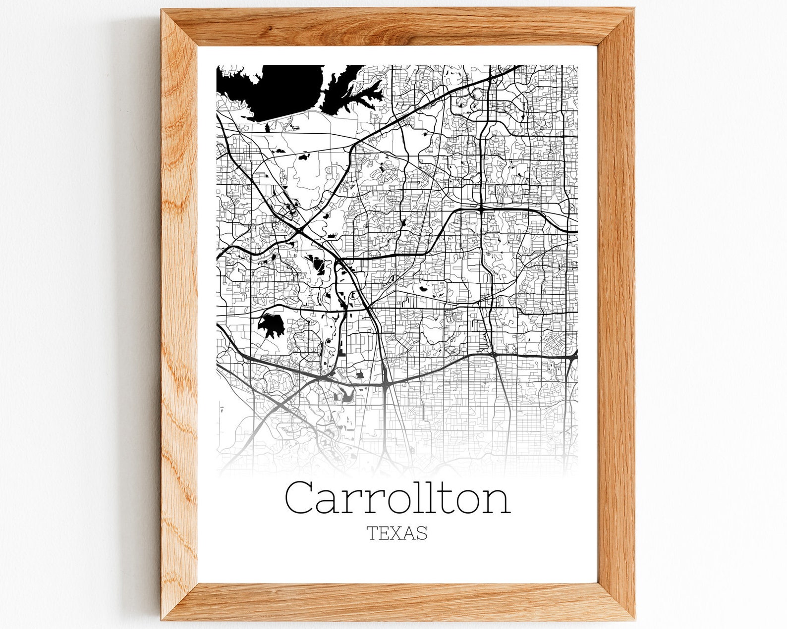 Carrollton Map INSTANT DOWNLOAD Carrollton Texas City Map  Etsy