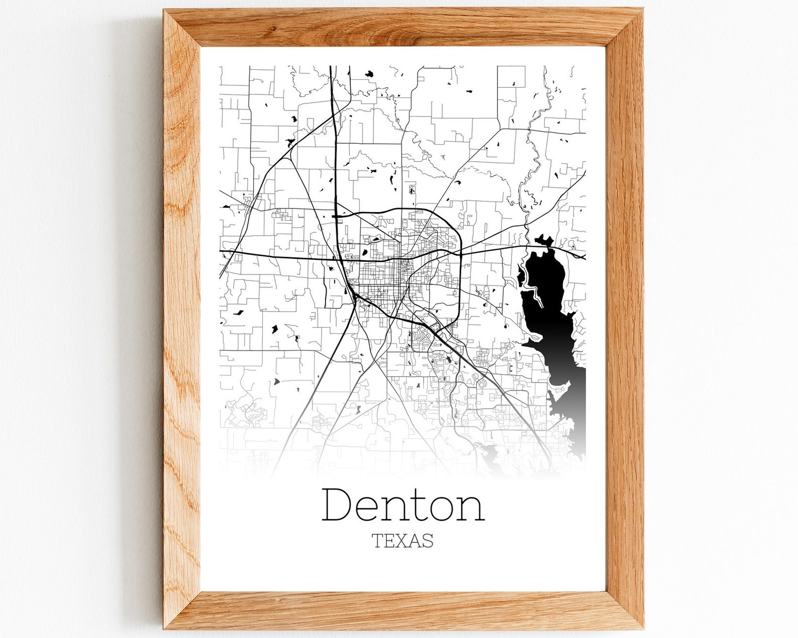 Denton Map DESCARGA INSTANTE Denton Texas City Mapa | Etsy