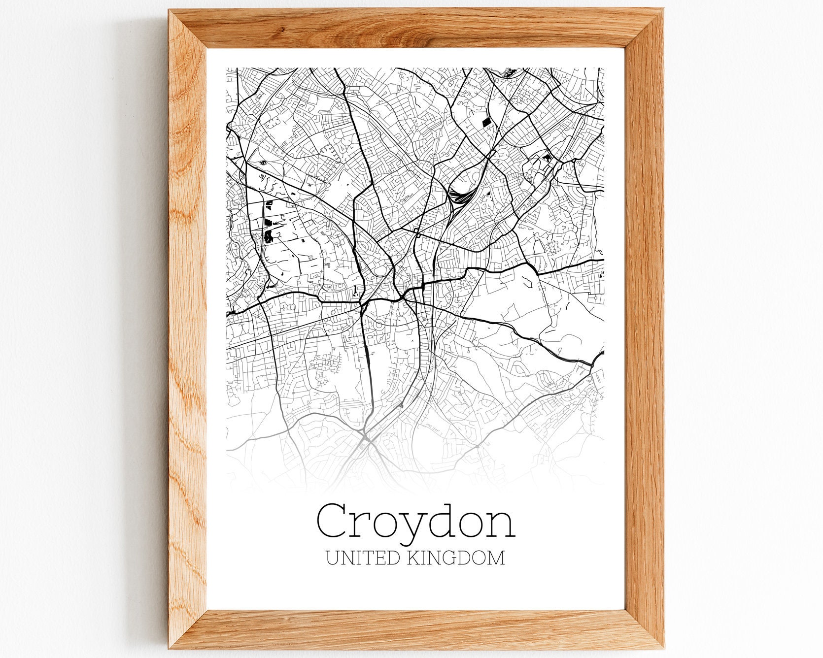 Croydon Map INSTANT DOWNLOAD Croydon United Kingdom City Map Etsy