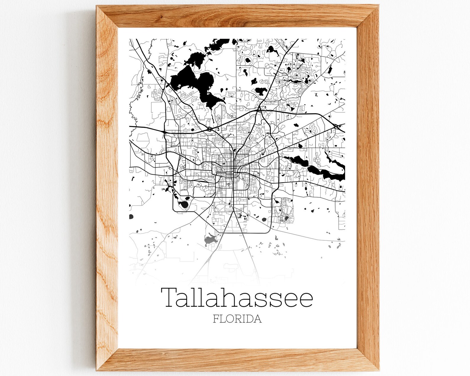 Tallahassee Map INSTANT DOWNLOAD Tallahassee Florida City Map | Etsy