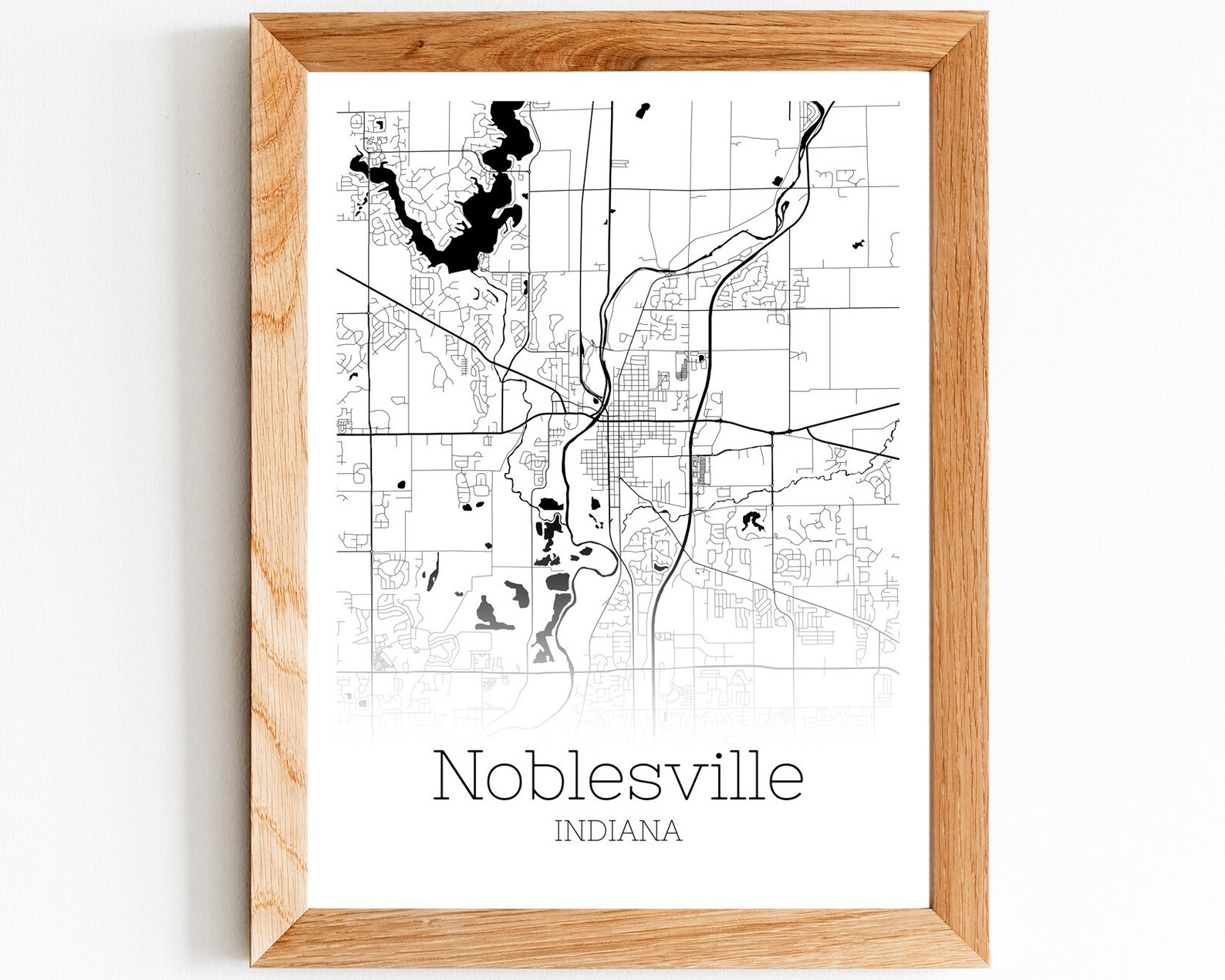 Noblesville Map INSTANT DOWNLOAD Noblesville Indiana City Map Etsy