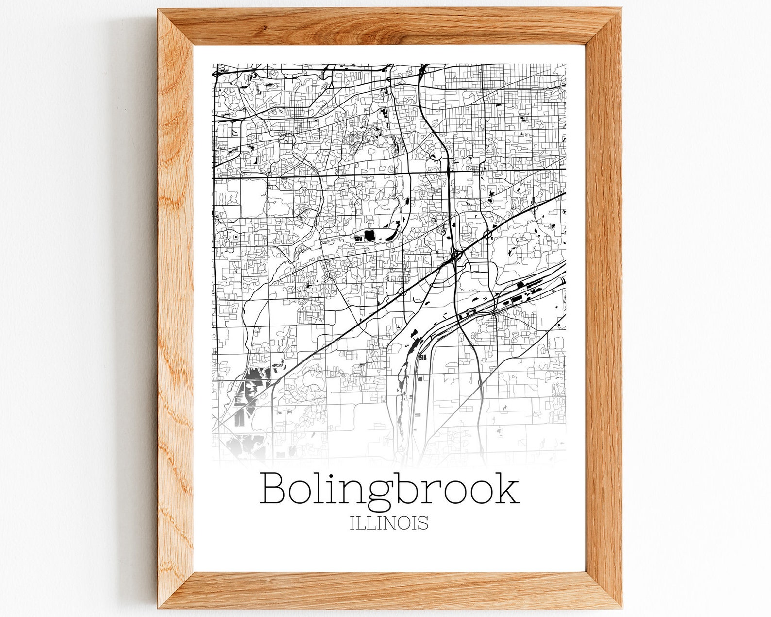 Bolingbrook Map INSTANT DOWNLOAD Bolingbrook Illinois City  Etsy