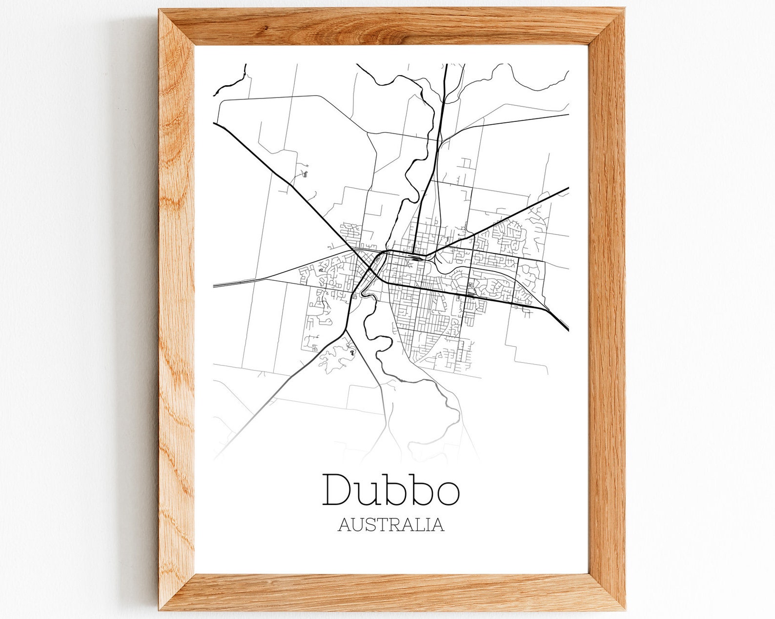 Dubbo Map INSTANT DOWNLOAD Dubbo Australia City Map Printable Etsy