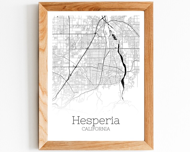 Hesperia Map INSTANT DOWNLOAD Hesperia California City Map Etsy