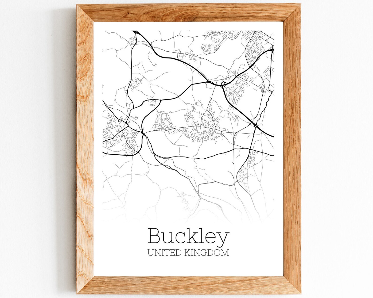 Buckley Map INSTANT DOWNLOAD Buckley United Kingdom City Map Etsy
