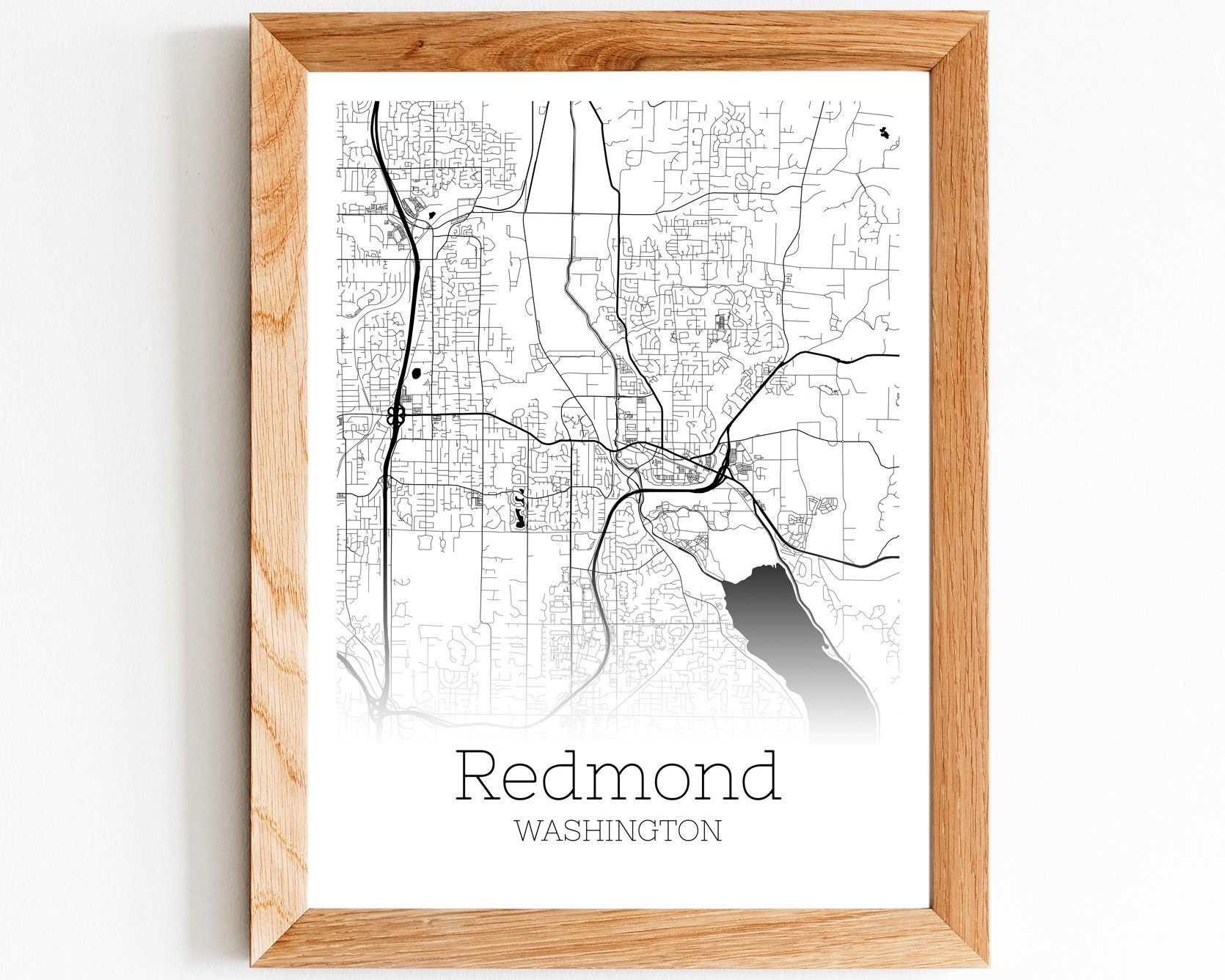 Redmond Map INSTANT DOWNLOAD Redmond Washington City Map  Etsy