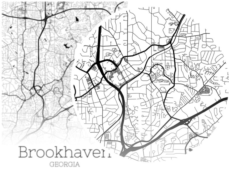 Brookhaven Map INSTANT DOWNLOAD Brookhaven City Map Etsy