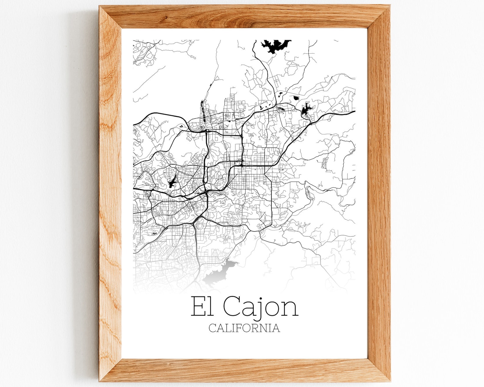 El Cajon Map INSTANT DOWNLOAD El Cajon California City Map Etsy