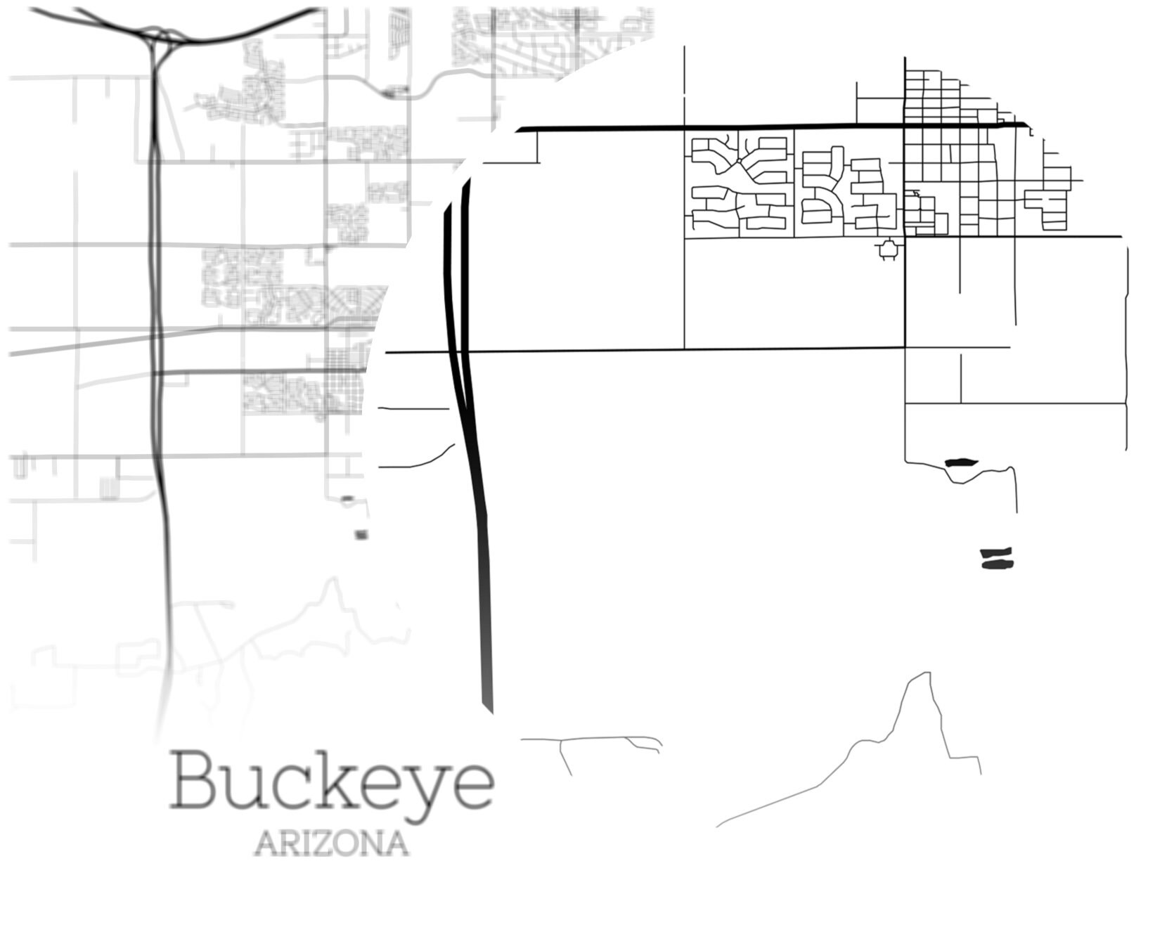 Buckeye Map INSTANT DOWNLOAD Buckeye Arizona City Map Etsy