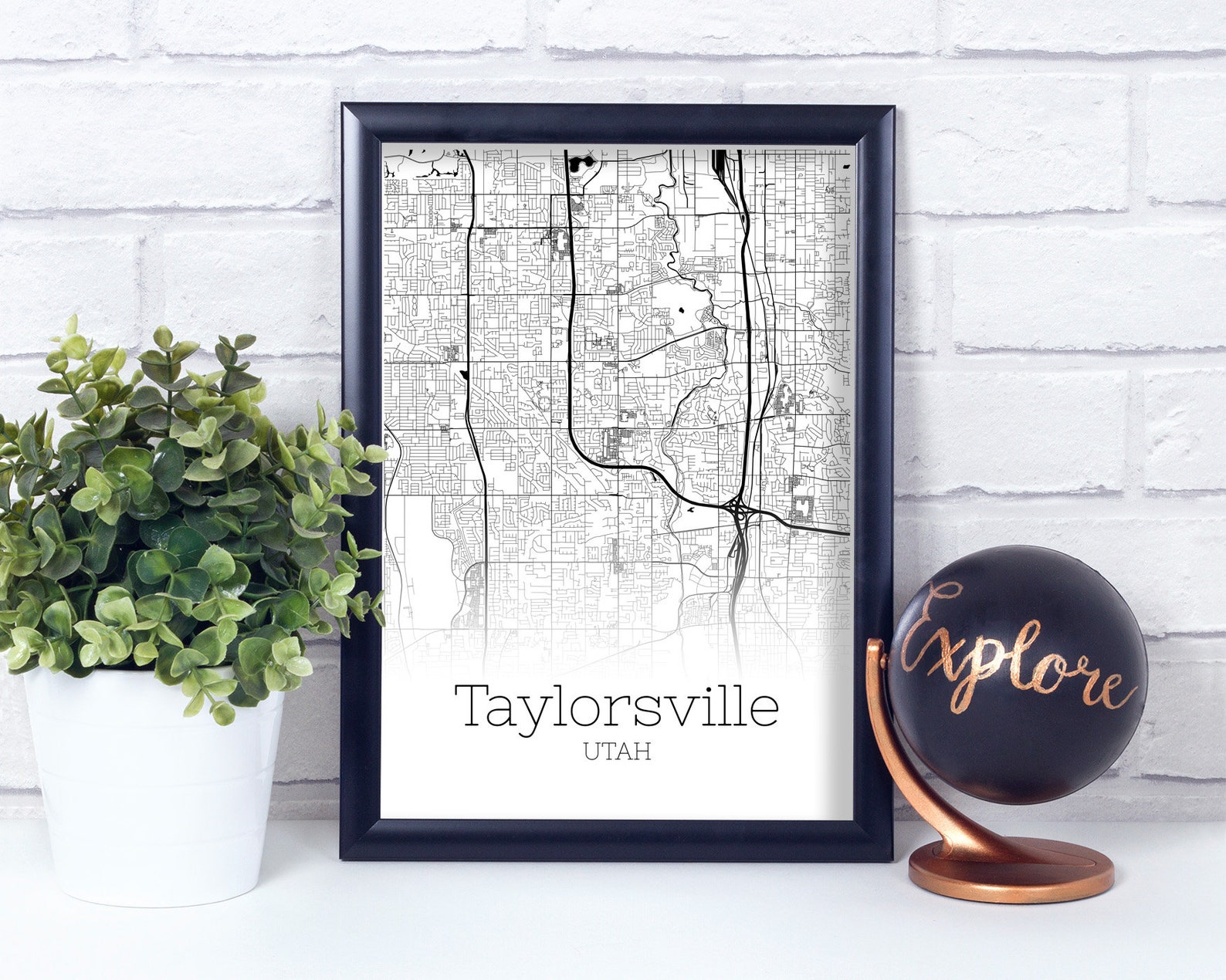 Taylorsville Map INSTANT DOWNLOAD Taylorsville Utah City Map Etsy