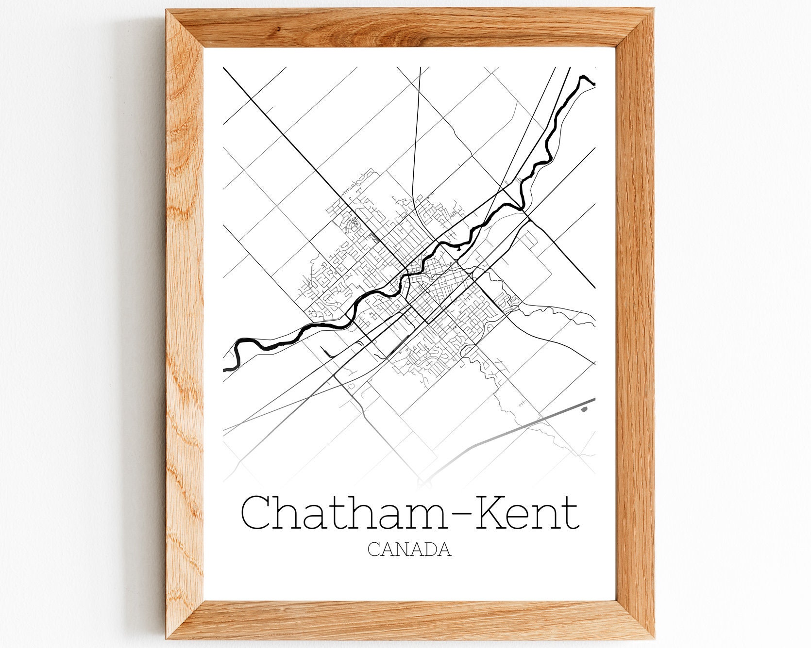 ChathamKent Map INSTANT DOWNLOAD ChathamKent Canada City Etsy