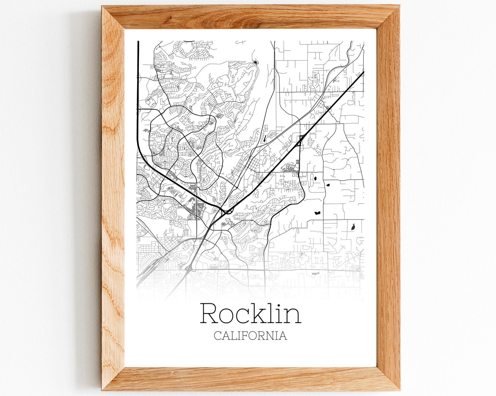 Rocklin Map INSTANT DOWNLOAD Rocklin California City Map  Etsy
