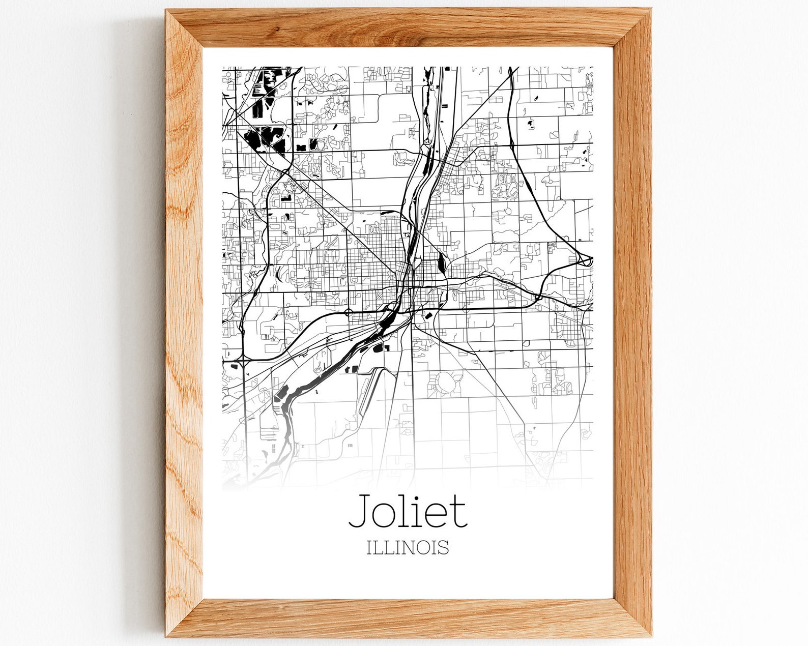 Joliet Map INSTANT DOWNLOAD Joliet Illinois City Map Etsy