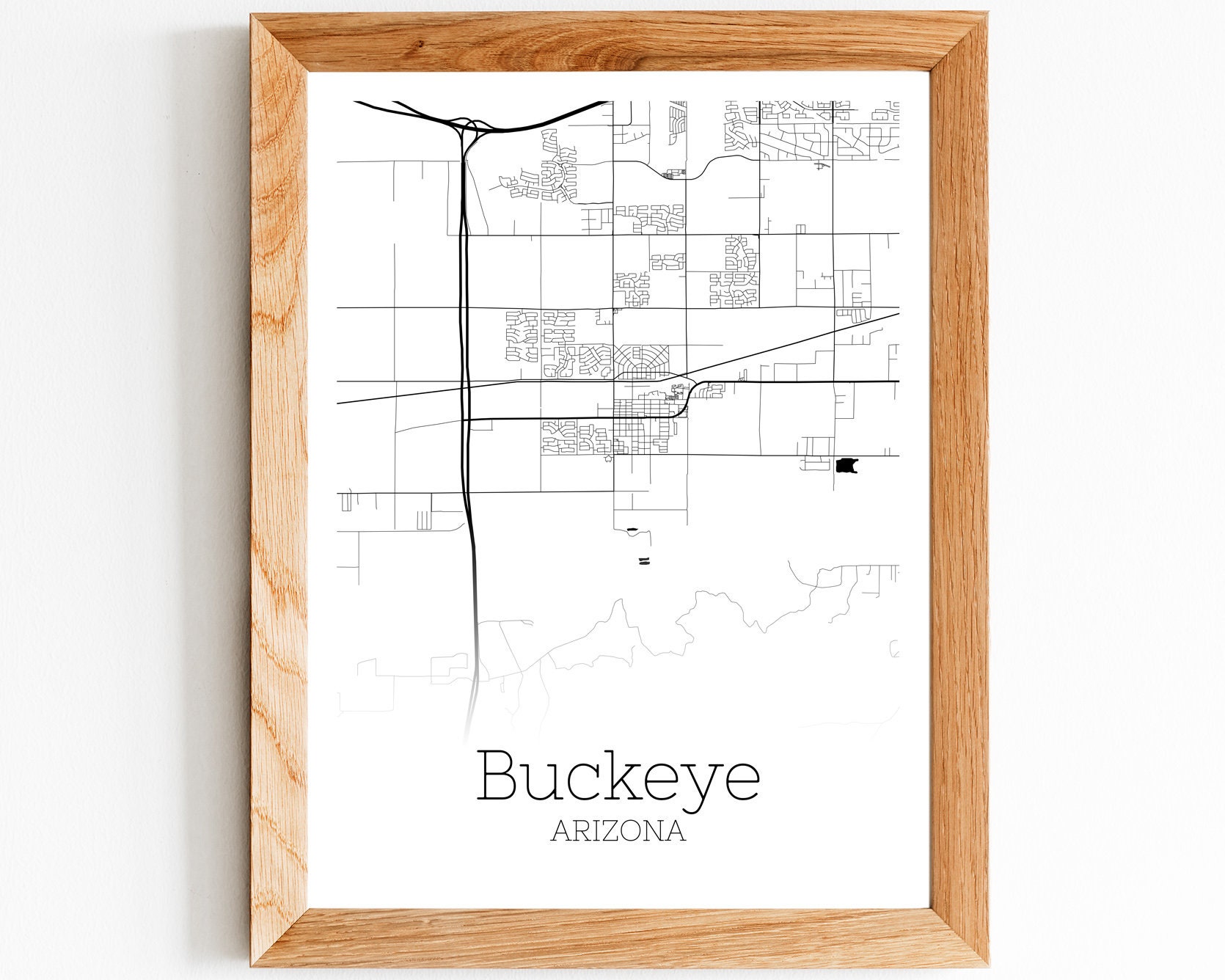 Buckeye Map INSTANT DOWNLOAD Buckeye Arizona City Map Etsy