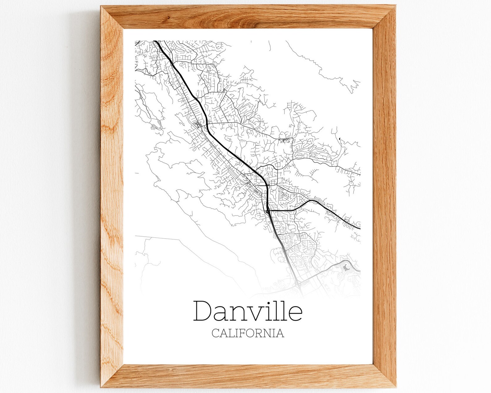 Danville Map INSTANT DOWNLOAD Danville California City Map Etsy