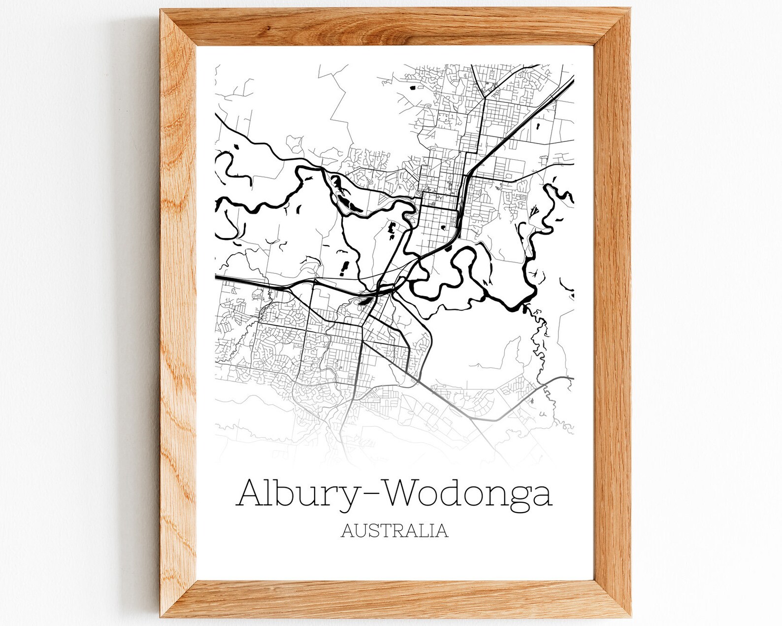 AlburyWodonga Map INSTANT DOWNLOAD AlburyWodonga Australia Etsy