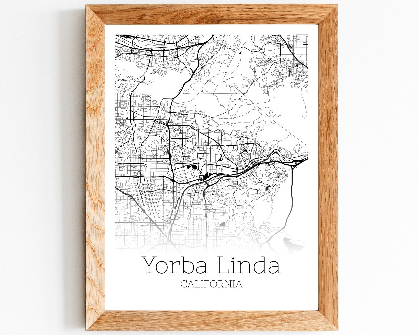 Yorba Linda Map INSTANT DOWNLOAD Yorba Linda North California Etsy