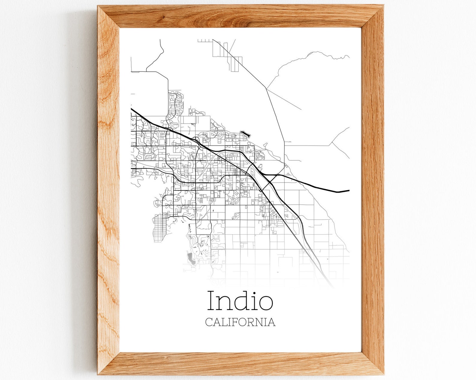 Indio Map INSTANT DOWNLOAD Indio California City Map | Etsy