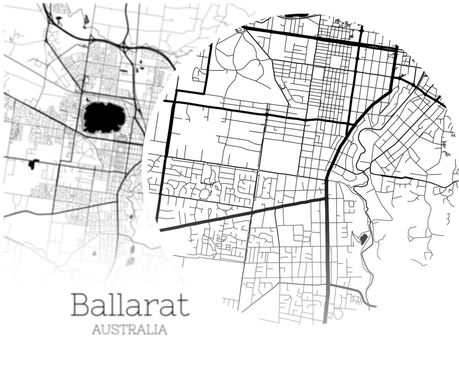 Ballarat Map INSTANT DOWNLOAD Ballarat Australia City Map Etsy